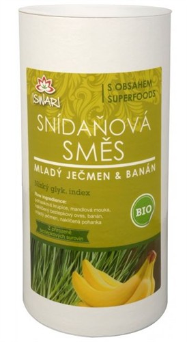 Snídaňová směs Mladý ječmen-banán