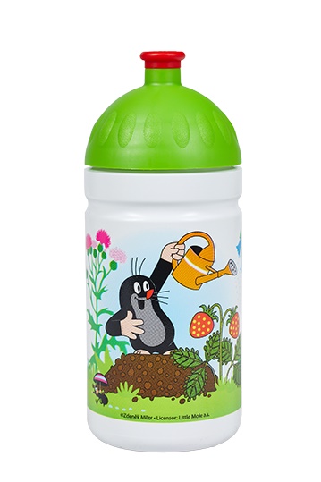 Zdravá lahev Krtek a jahody 0,5l - zelené
