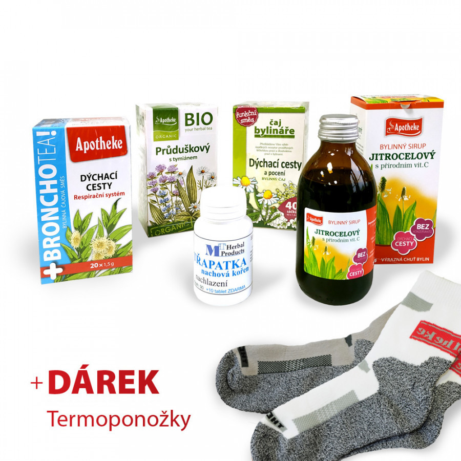 Balíček na průdušky a dýchací cesty + 2x termoponožky