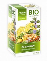 BIO Zázvor s citronem a mátou 20x1,5g